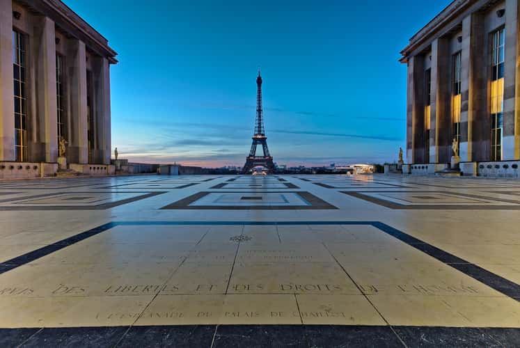 Eiffel Tower from Trocadero, Paris