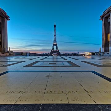 Eiffel Tower from Trocadero, Paris, France