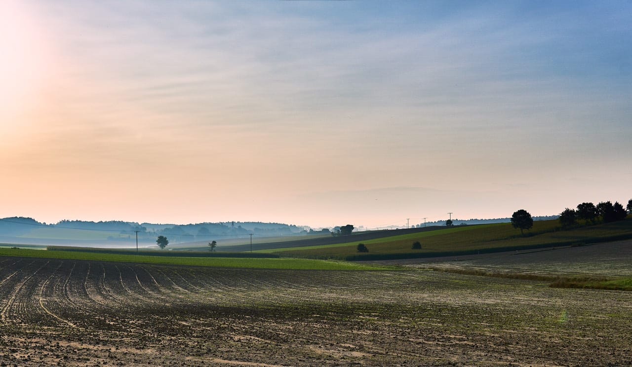Fields close to Freising, Bavaria, Germany