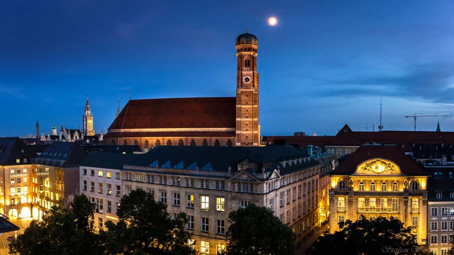 Frauenkirche from the rooftop Hotel Bayerischer Hof, Munich