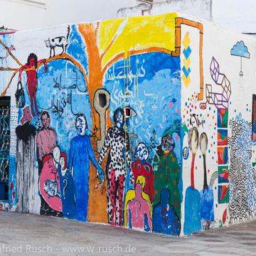 Graffiti in Asilah, Morocco