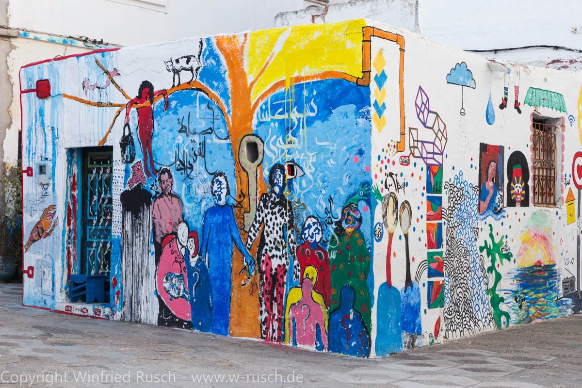 Graffiti in Asilah, Morocco