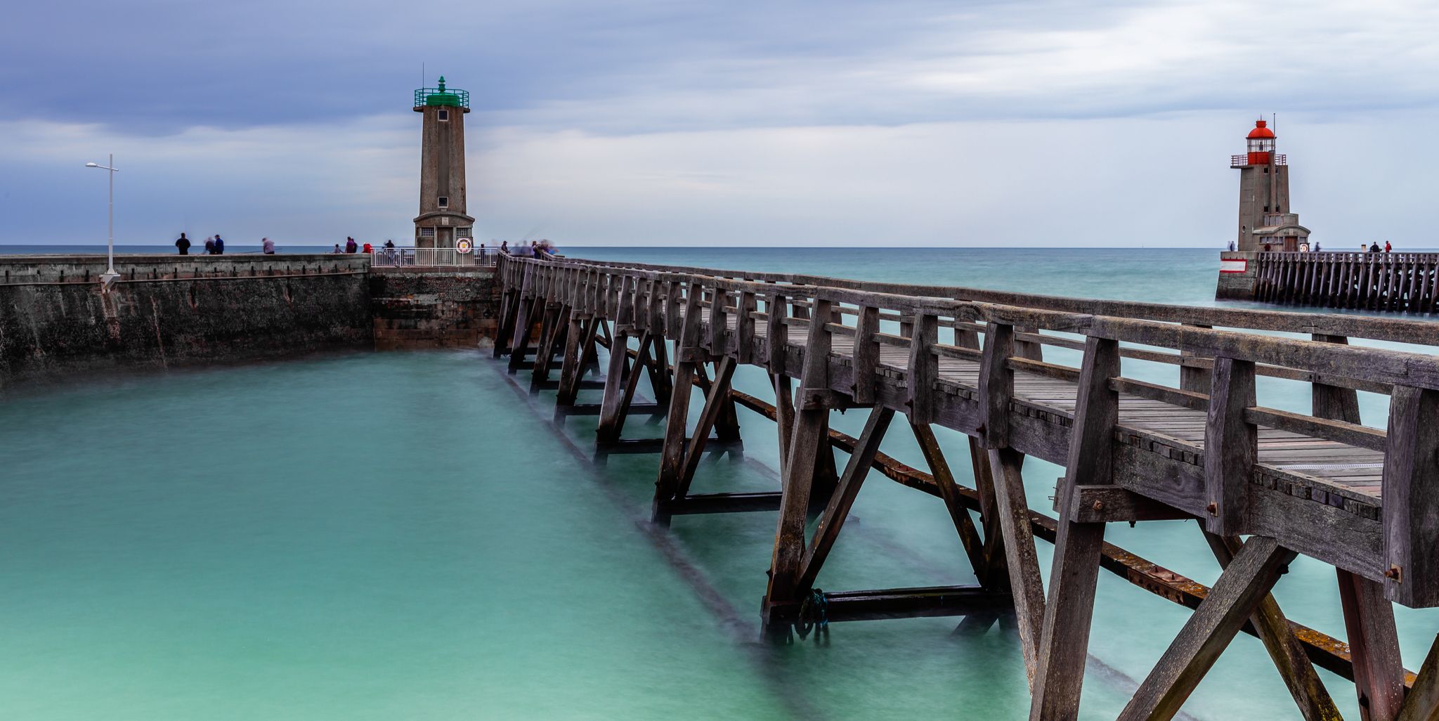 Harbour mouth of Fécamp, France
