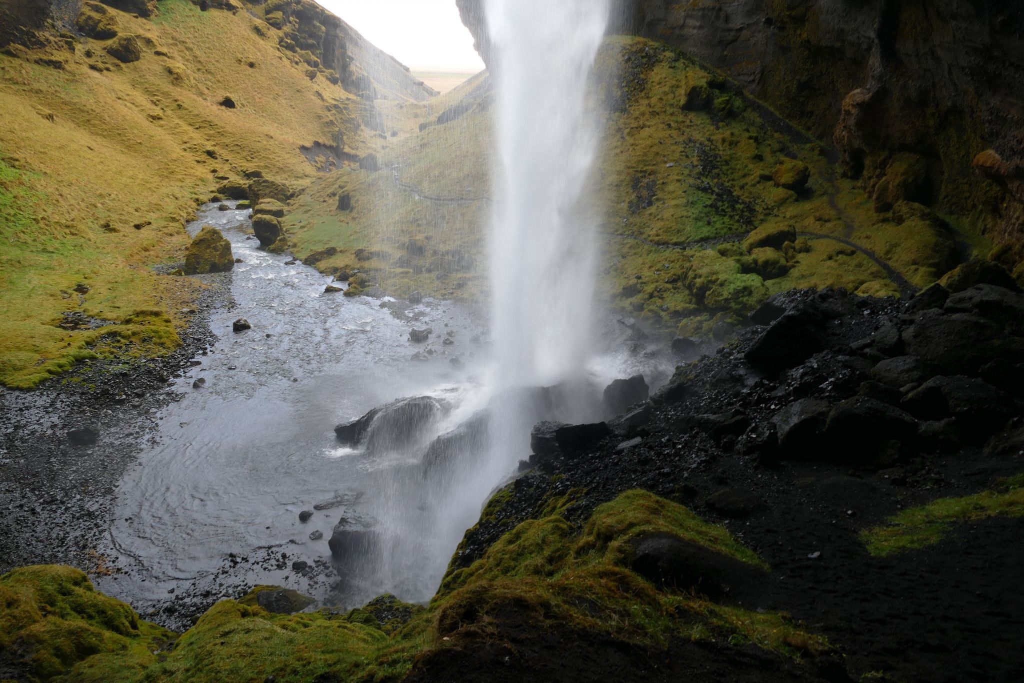 Kvernufoss, the hidden waterfall near Skógafoss, Iceland