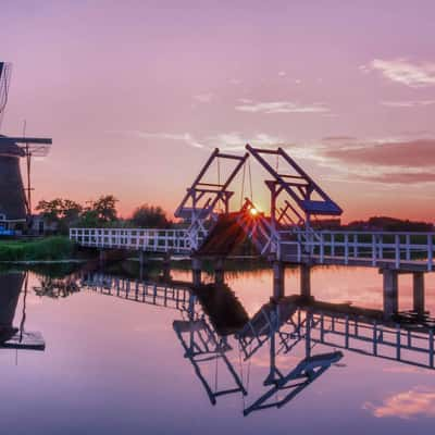 Bridge in Kinderdijk, Netherlands