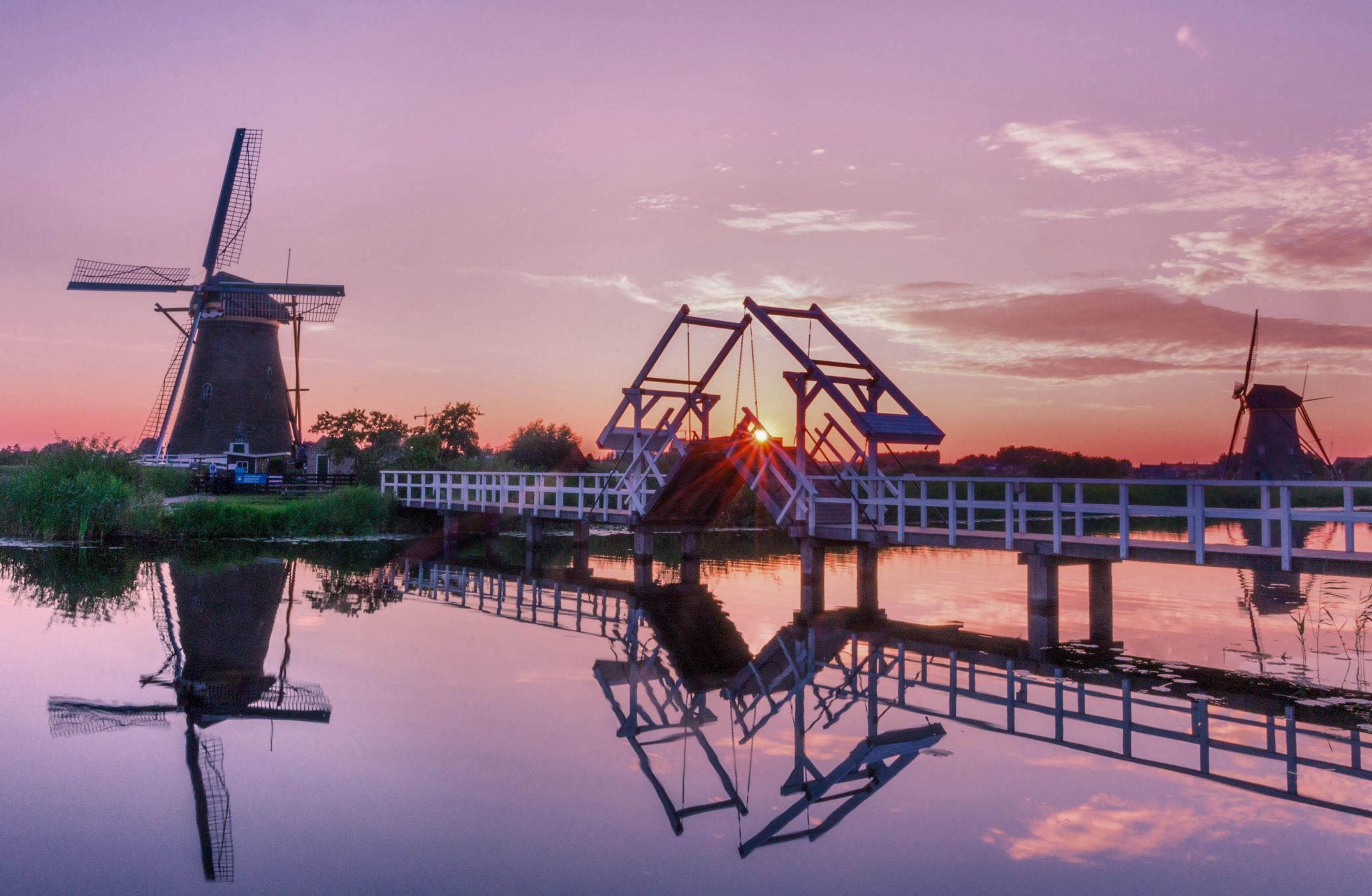 Bridge in Kinderdijk, Netherlands