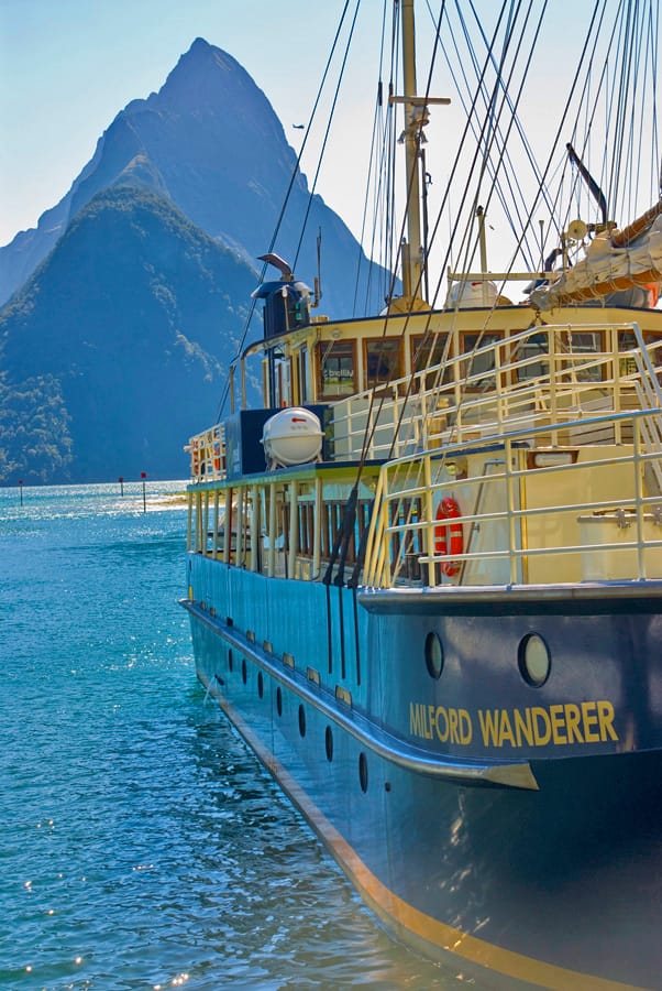 Mitre Peak in Milford Sound, New Zealand