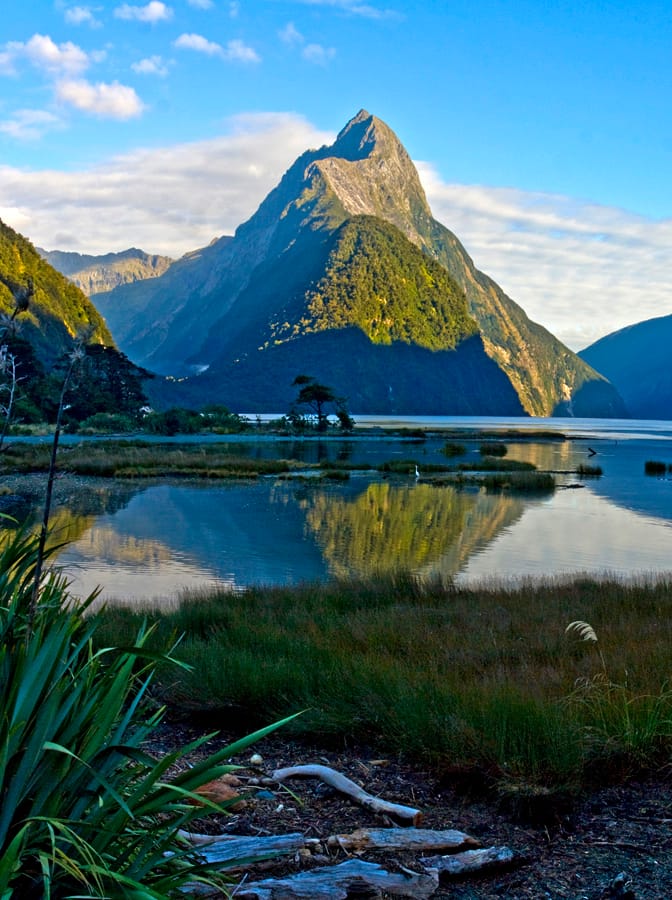 Mitre Peak in Milford Sound, New Zealand