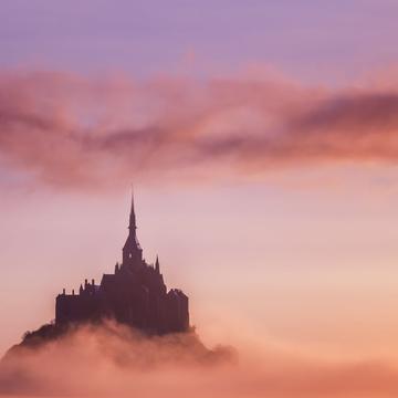 Mont Saint Michel at sunrise, France
