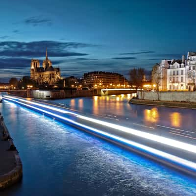 Notre-Dame cathedral from La Tournelle bridge, Paris, France