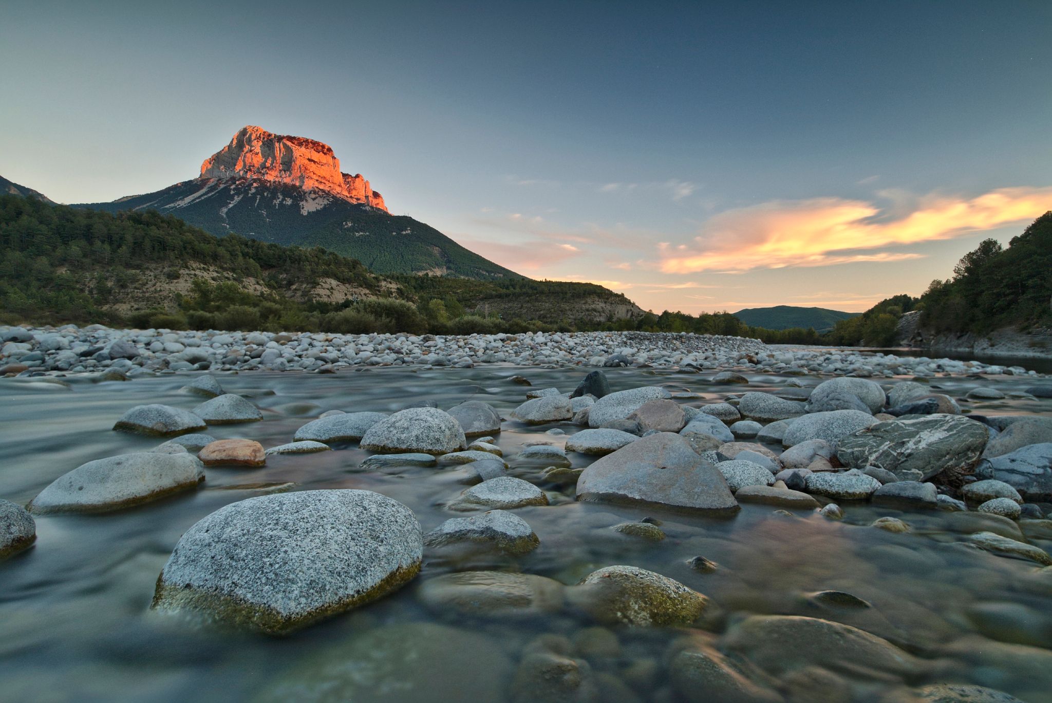 Pena Montanesa and rio Cinca, Spain