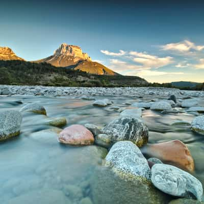 Pena Montanesa and rio Cinca, Spain