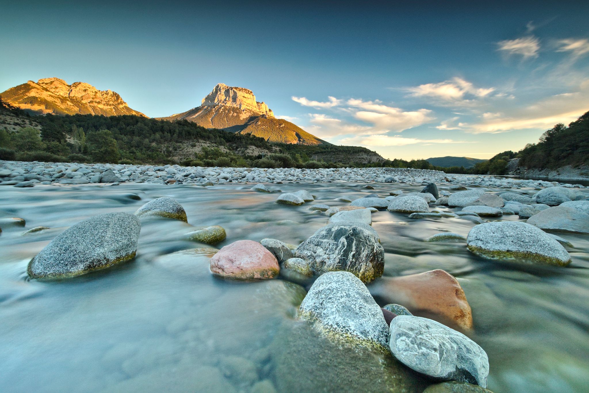 Pena Montanesa and rio Cinca, Spain