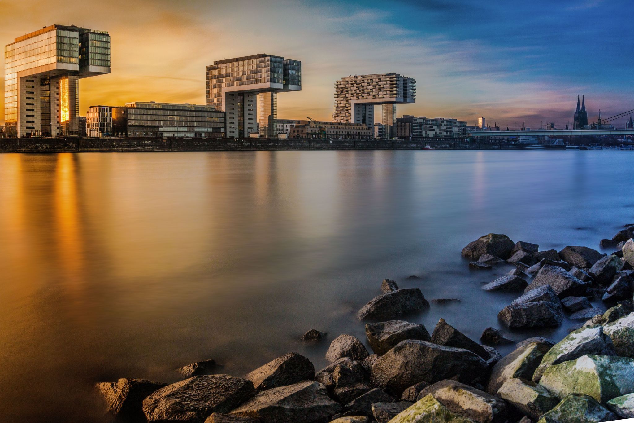 Crane Houses from Poller Wiesen, Cologne, Germany