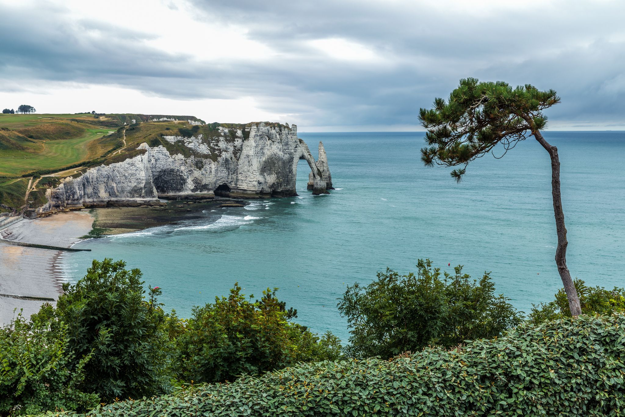 View on Porte d'Aval from the hights of Porte d'Amont, France