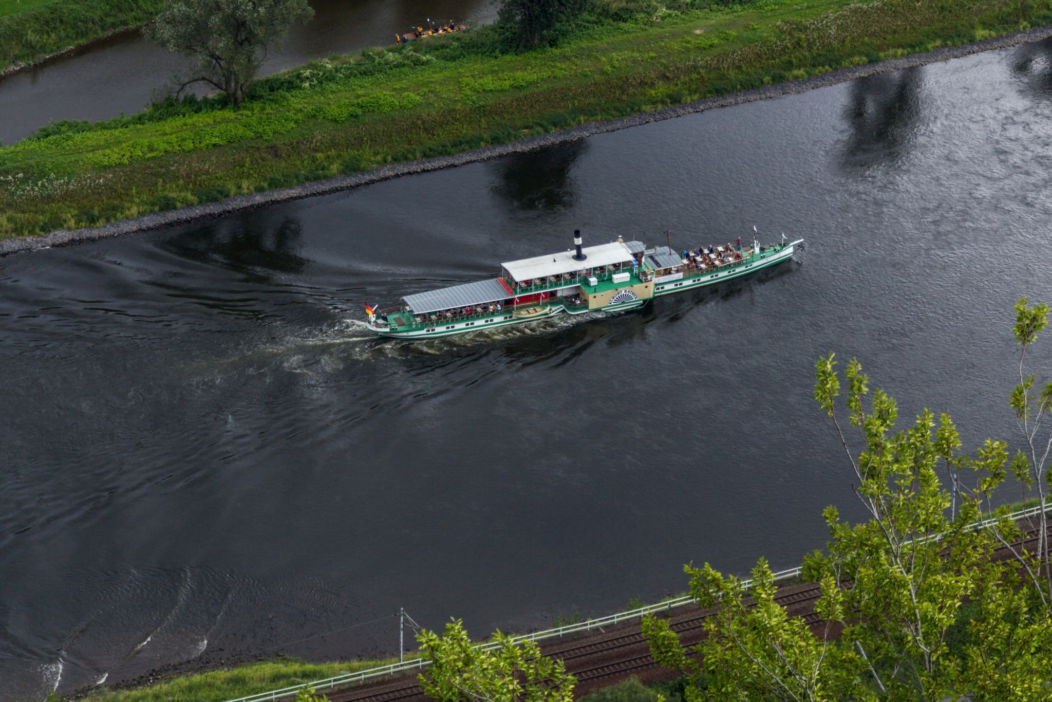 River Elbe as seen from Königstein Fortress, Germany