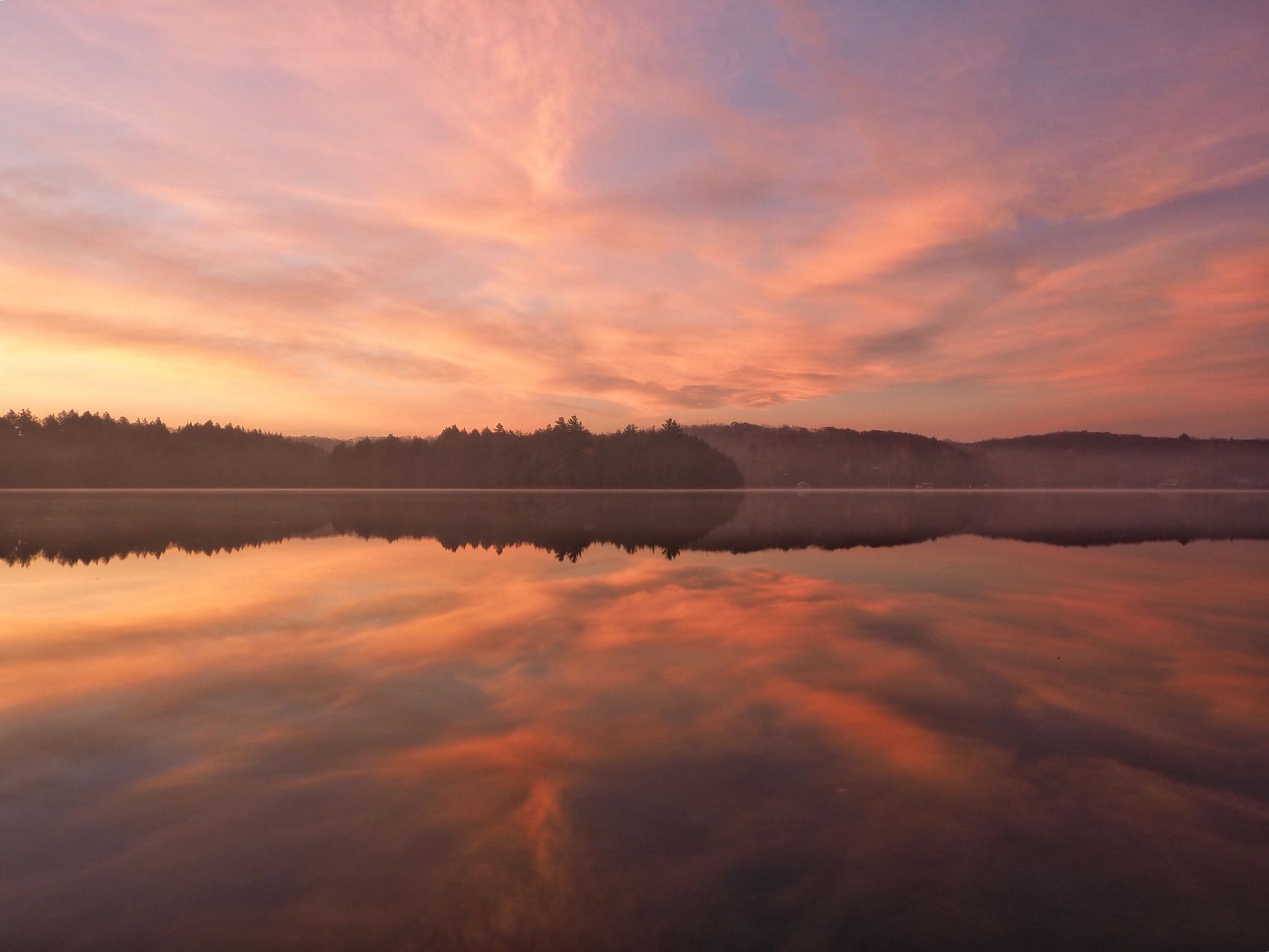 Sunrise on the lake, Canada