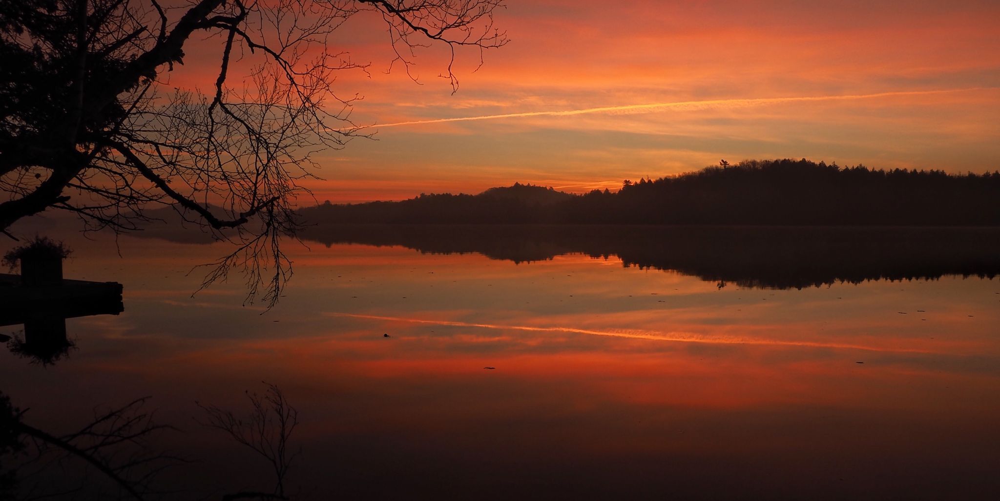 Sunrise on the lake, Canada
