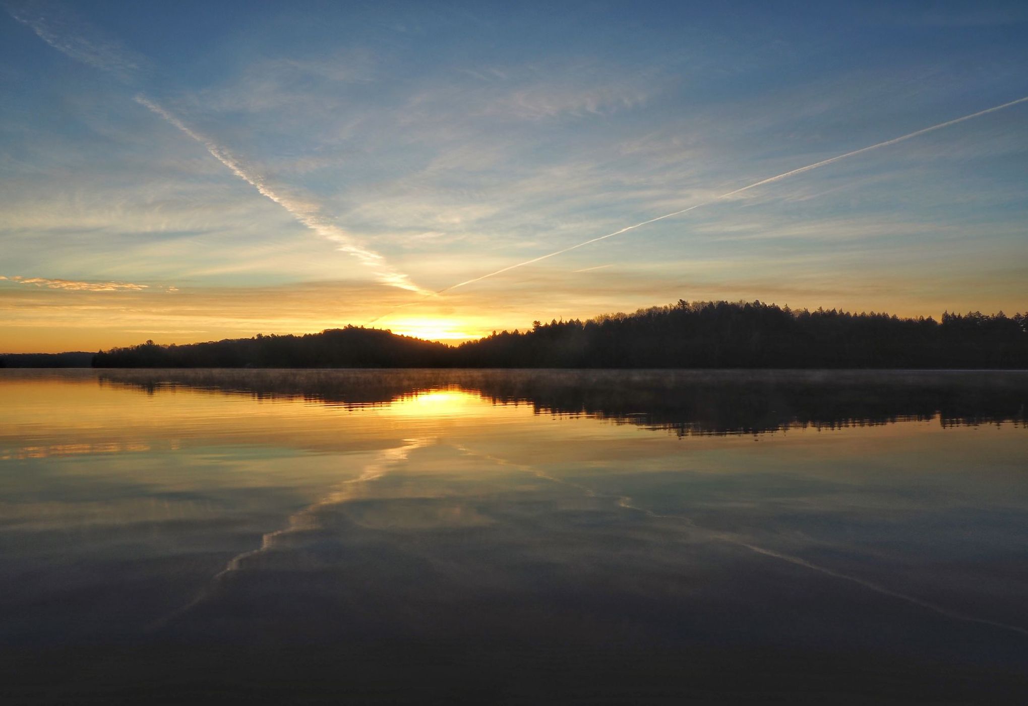 Sunrise on the lake, Canada