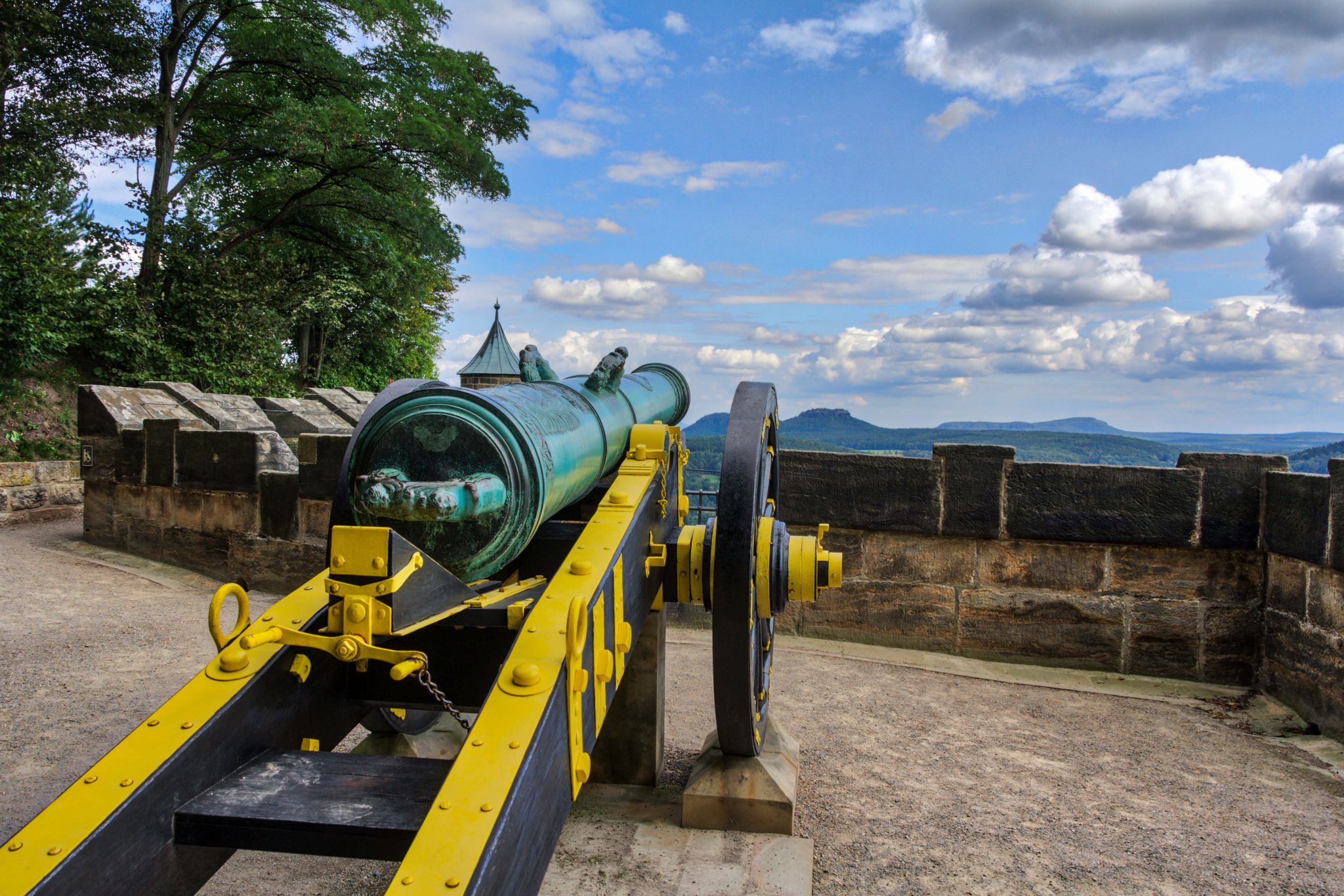 The steep walls of Königstein Fortress, Germany