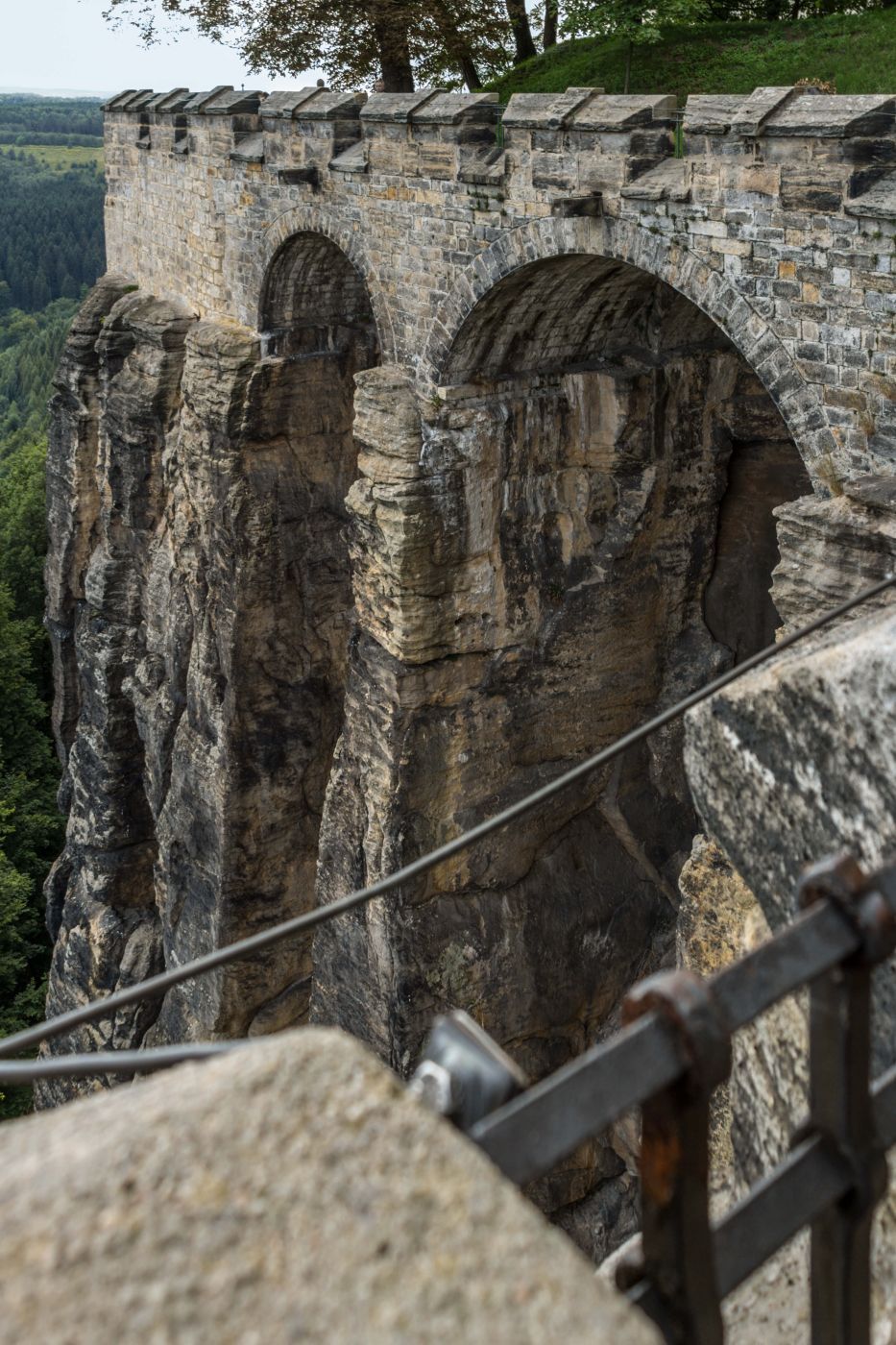 The steep walls of Königstein Fortress, Germany