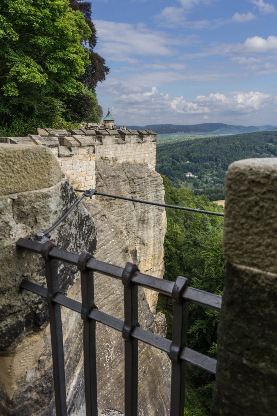 The steep walls of Königstein Fortress, Germany