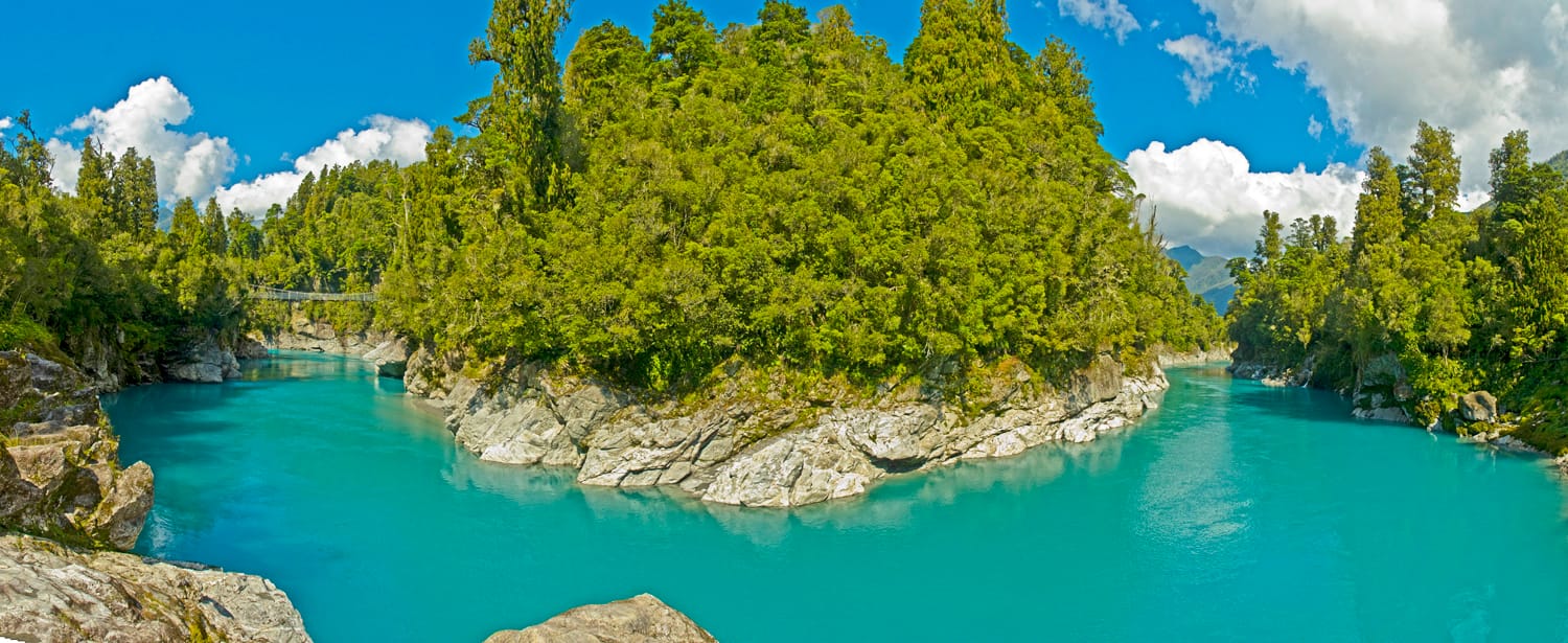 Turquoise Waters of  Hokitaka Gorge, New Zealand