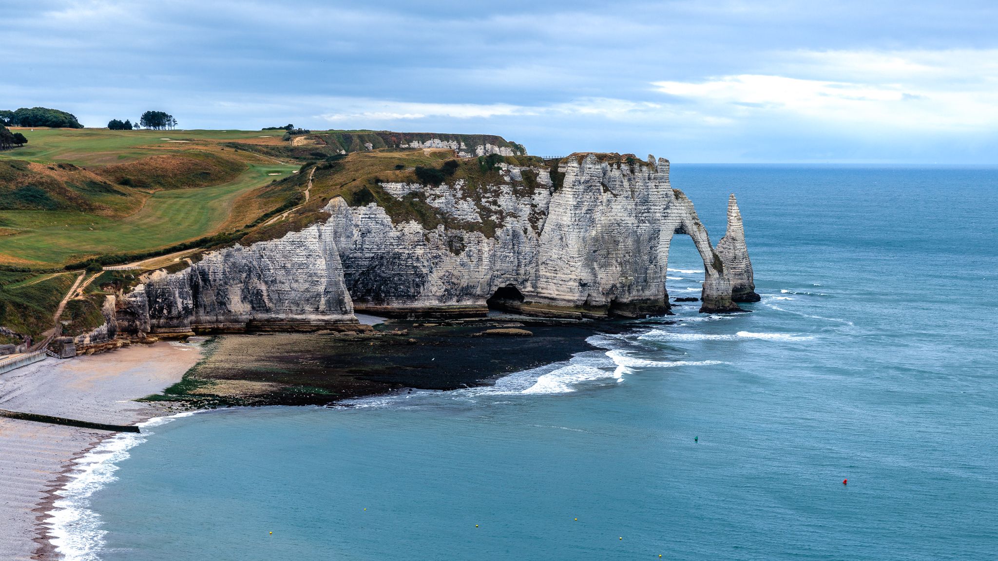 View on Porte d'Aval from the hights of Porte d'Amont, France