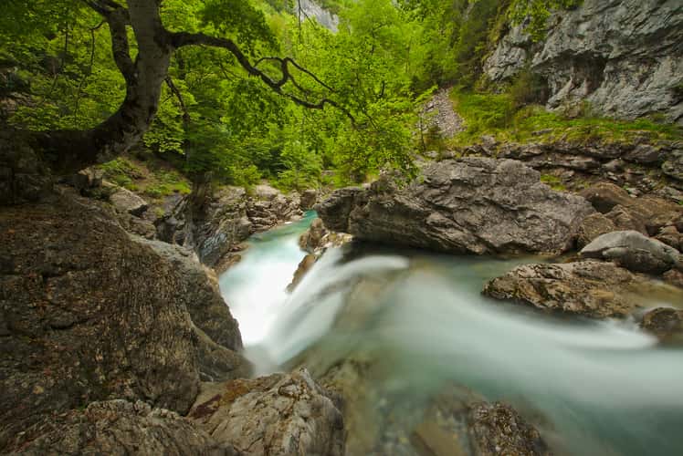 Anisclo canyon waterfalls