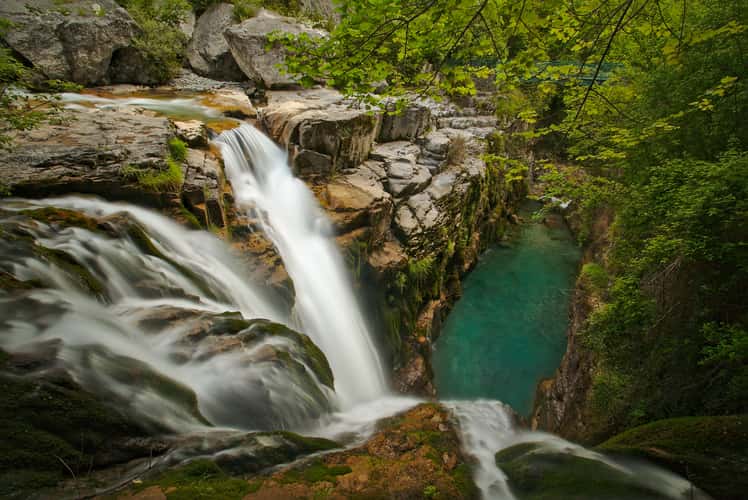 Anisclo canyon waterfalls