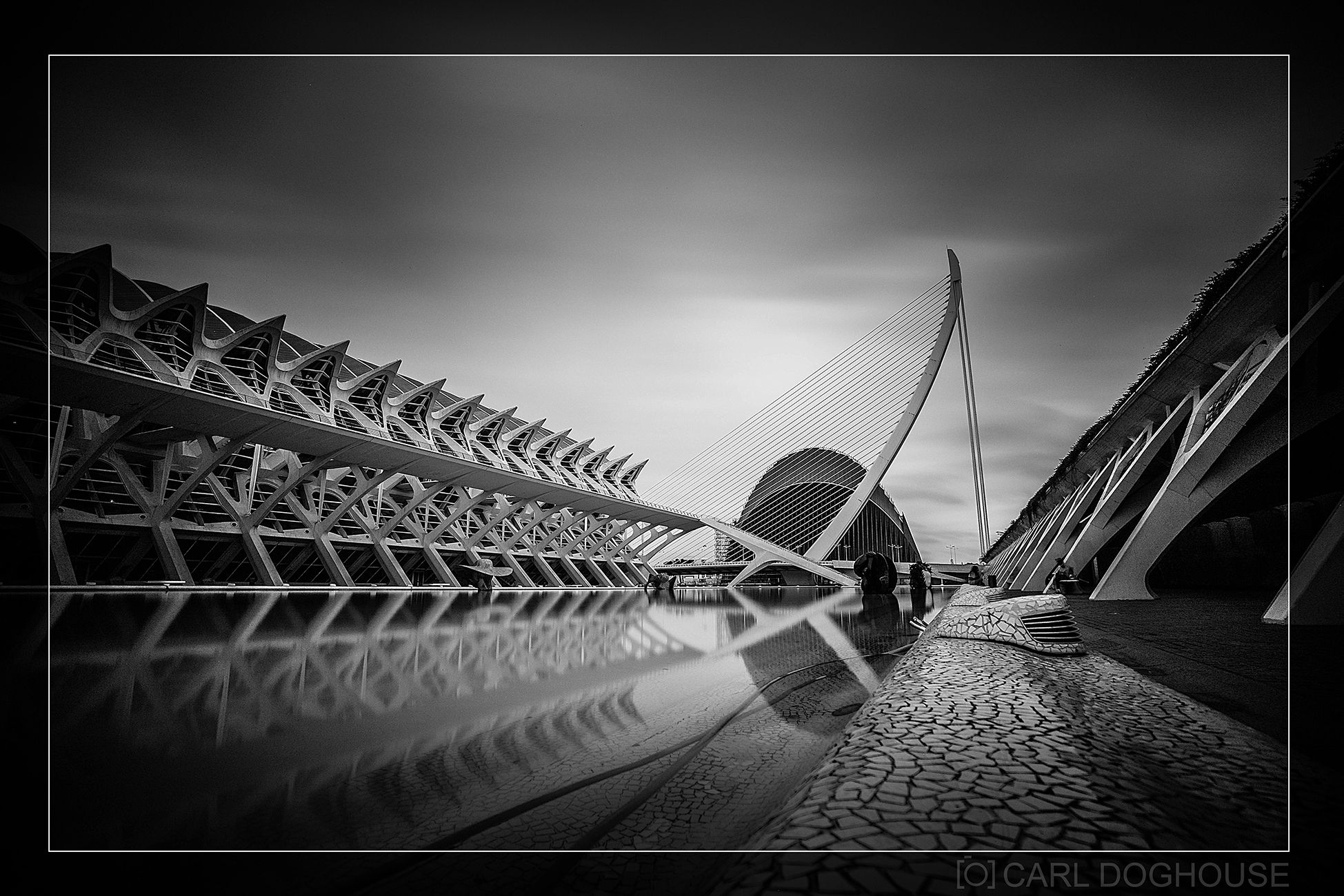 Hemisfèric & Ciudad de las Artes, west view, Spain