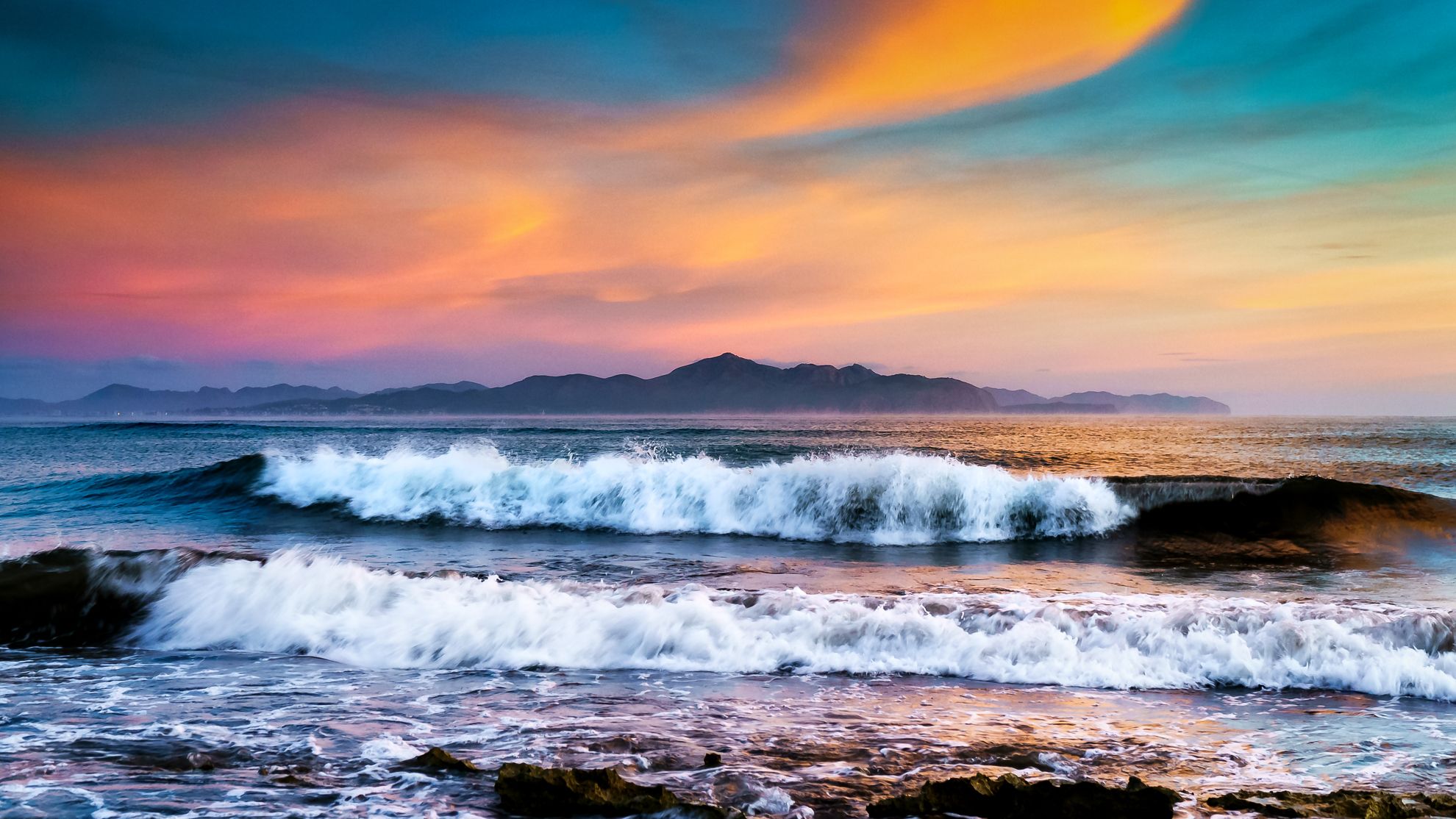 Beach near Son Serra de Marina, Spain