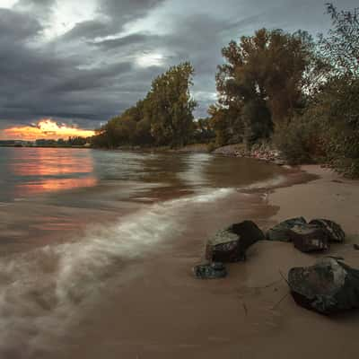 Rhine Shore in Oberdollendorf, Bonn, Germany