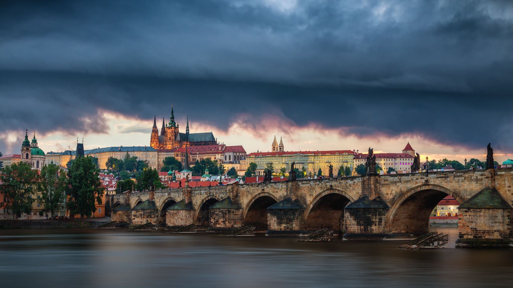 Charles Bridge and Prague Castle, Prague, Czech Republic