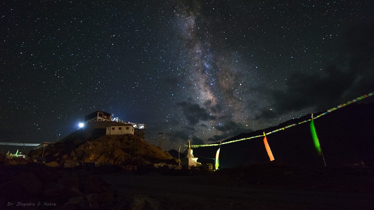 Key Monastery under the Milky Way, India