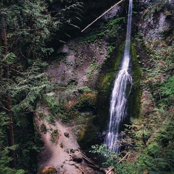 Marymere Falls from Upper View, USA