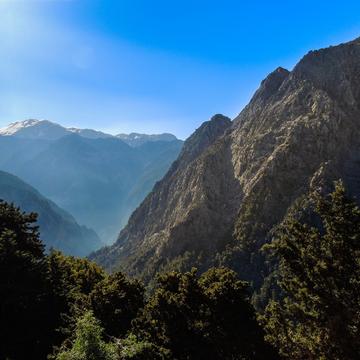 Mountainside scenery at Samariá Gorge, Greece