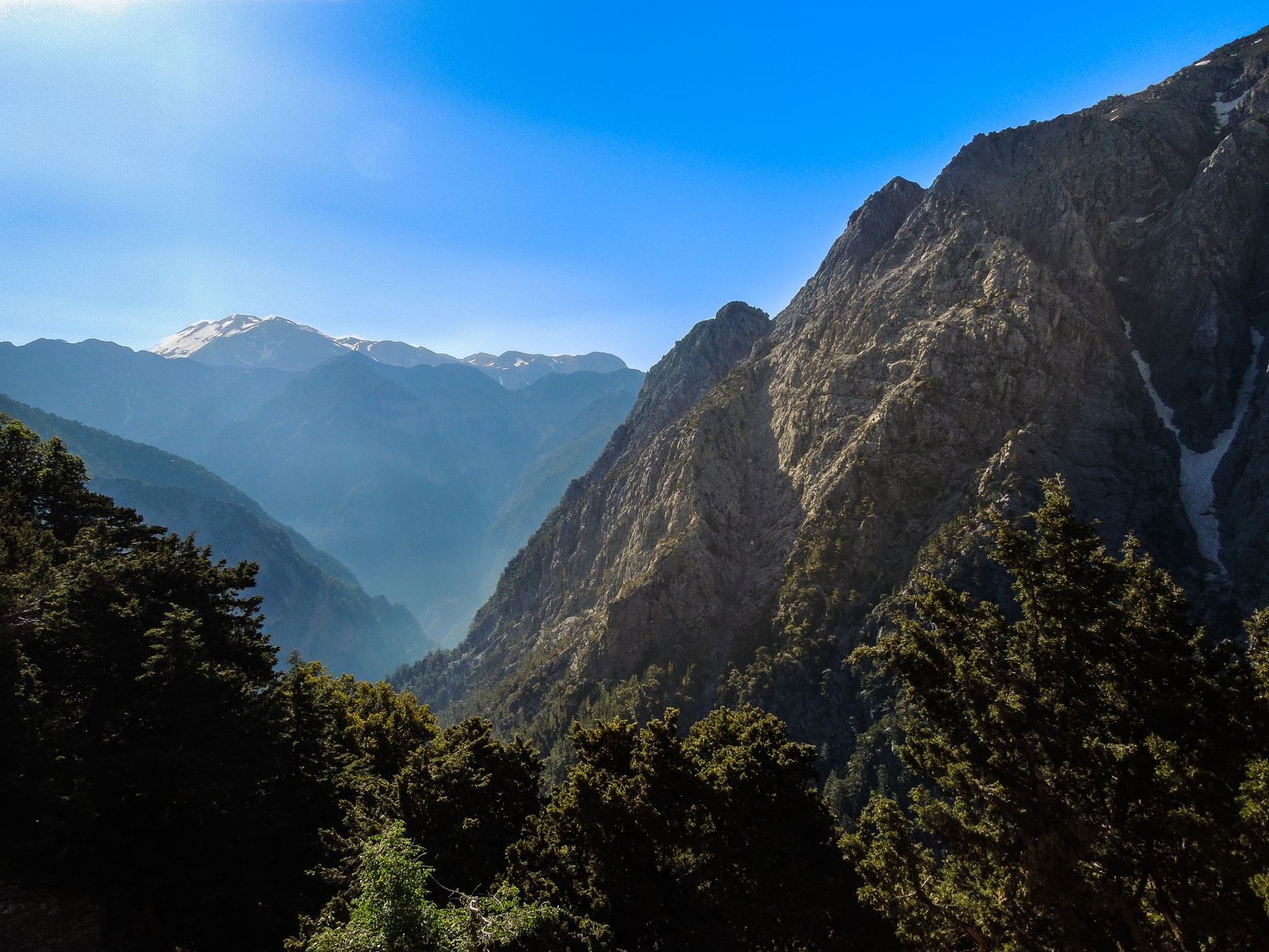Mountainside scenery at Samariá Gorge, Greece