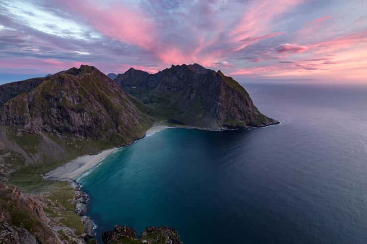 Kvalvika Beach from Mt. Ryten, Lofoten