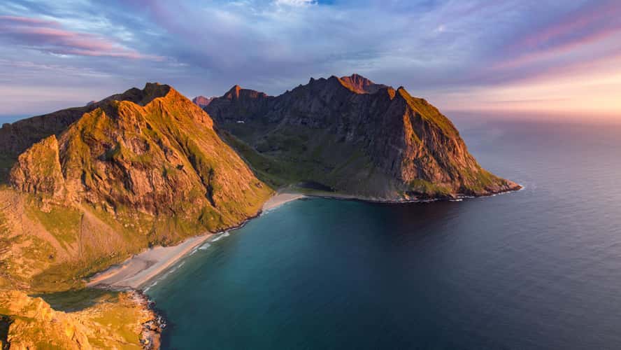 Kvalvika Beach from Mt. Ryten, Lofoten