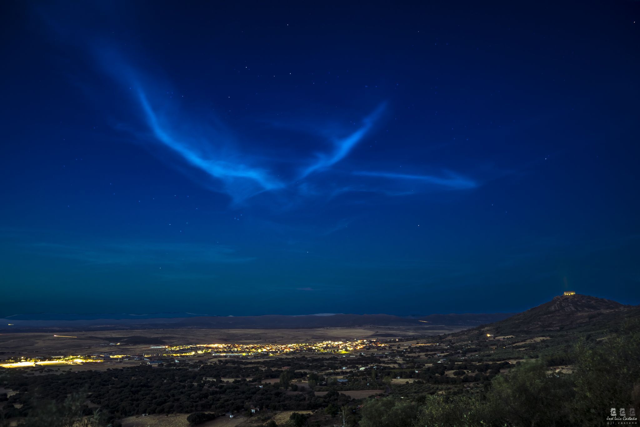 Nubes noctilucentes, Spain