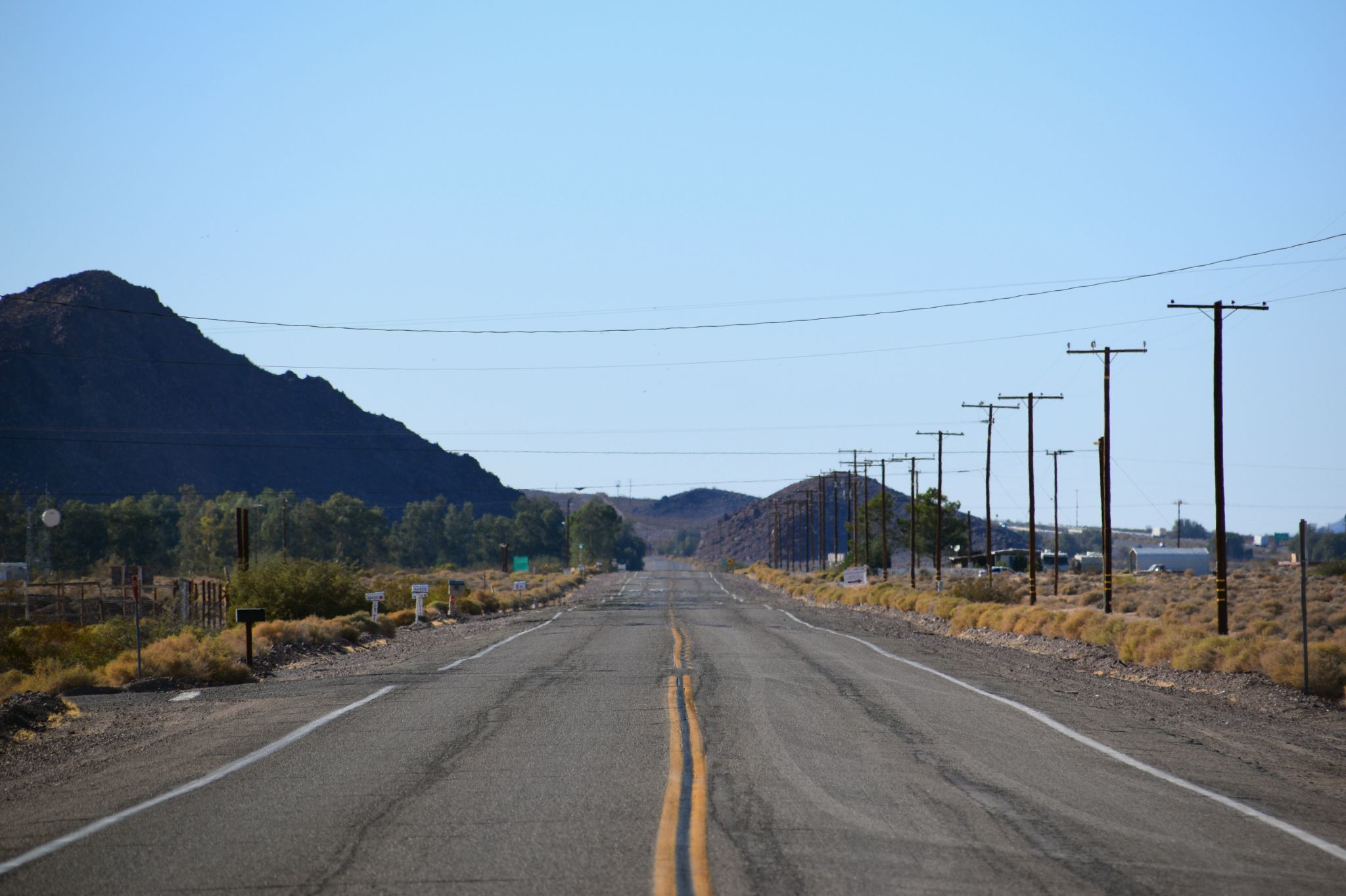 Route 66 on the Mojave Desert, USA