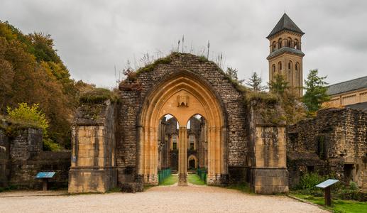 Ruins of the old Orval Abbey