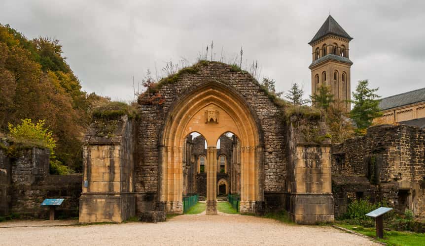 Ruins of the old Orval Abbey