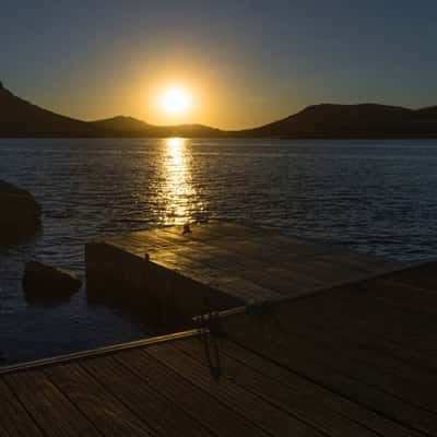 Sunset at García Sola swamp, Spain