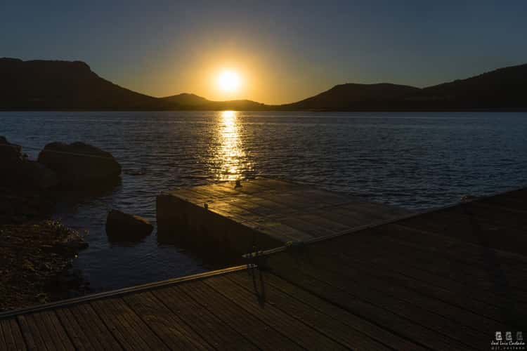 Sunset at García Sola swamp