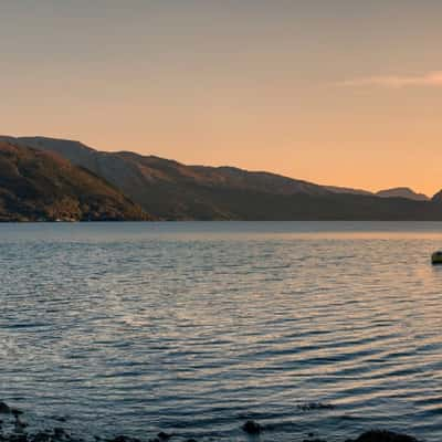 Sunset at Hardangerfjord, Norway