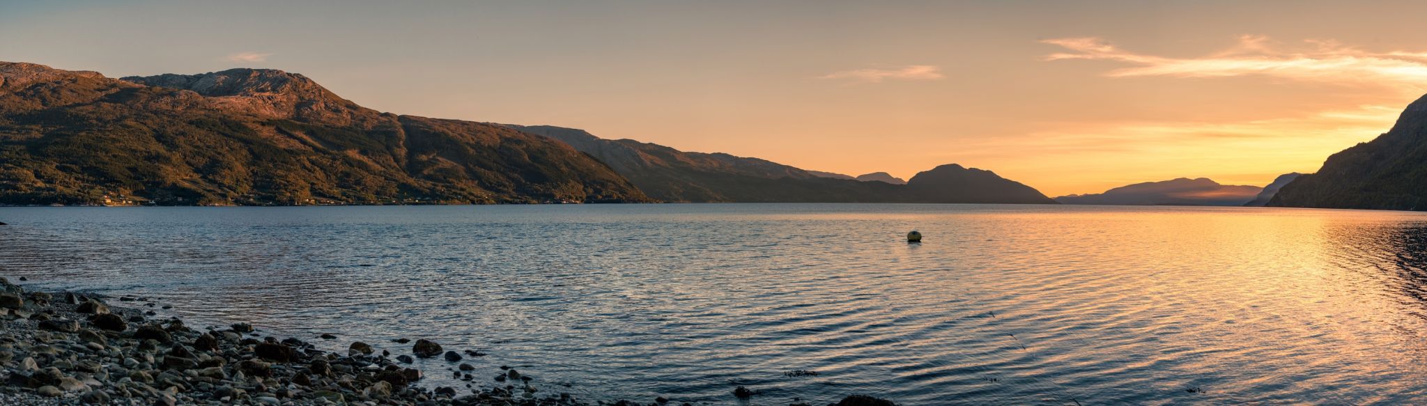 Sunset at Hardangerfjord, Norway