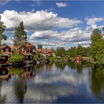 Typical Swedish Red Cottages, Sweden