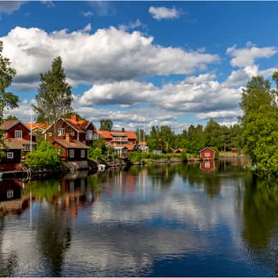 Typical Swedish Red Cottages, Sweden